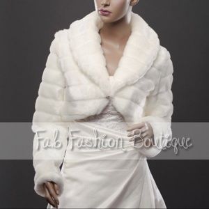 Faux Fur White Winter Coat